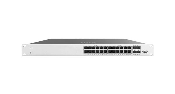 MS125-24-HW Cisco Meraki MS125 Series MS125-24 24 x Ports 10/100/1000Base-T + 4 x Ports SFP+ Uplink 1U Rack-mountable Layer 2 Managed Network Switch