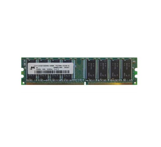 MT16VDDT3264AG-265 Micron Technology 256MB DDR-333MHz PC2700 non-ECC Unbuffered CL-2.5 184-Pin DIMM Memory Module