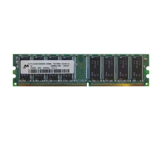 MT16VDDT3264AG-265A1 Micron Technology 256MB DDR-333MHz PC2700 non-ECC Unbuffered CL-2.5 184-Pin DIMM Memory Module