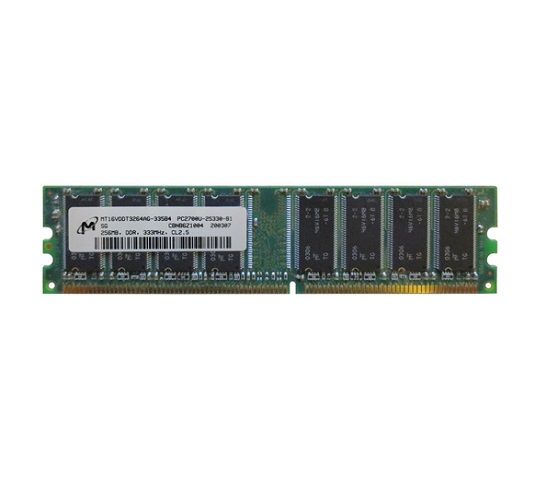 MT16VDDT3264AG-265B1 Micron Technology 256MB DDR-333MHz PC2700 non-ECC Unbuffered CL-2.5 184-Pin DIMM Memory Module