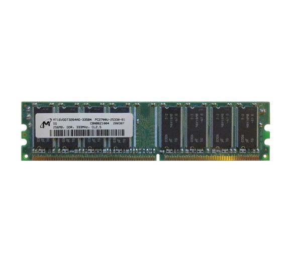 MT16VDDT3264AG-335B4 Micron Technology 256MB DDR-333MHz PC2700 non-ECC Unbuffered CL-2.5 184-Pin DIMM Memory Module