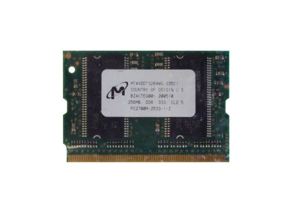 MT4VDDT3264WG-335 Micron 256MB PC2700 DDR-333MHz non-ECC Unbuffered CL2.5 172-Pin MicroDIMM Memory Module
