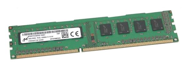 MT8KTF51264AZ-1G6E1 Micron Technology 4GB DDR3-1600MHz PC3-12800 non-ECC Unbuffered CL11 240-Pin DIMM 1.35V Low Voltage Single Rank Memory Module