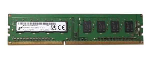 MT8KTF51264AZ-1G6P1 Micron Technology 4GB DDR3-1600MHz PC3-12800 non-ECC Unbuffered CL11 240-Pin DIMM 1.35V Low Voltage Single Rank Memory Module