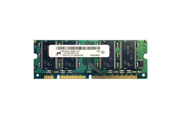 MT8VDDT12832UY-6F1 Micron 512MB PC2700 DDR-333MHz non-ECC Unbuffered CL2.5 100-Pin Dual Rank Memory