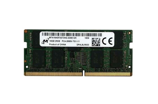 MTA18ASF2G72HZ-2G6E1ZK Micron Technology 16GB PC4-21300 DDR4-2666MHz ECC Unbuffered CL19 SoDIMM 1.2V Dual-Rank Memory Module