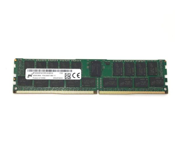MTA18ASF2G72PDZ-2G6 Micron Technology 16GB DDR4-2666MHz PC4-21300 ECC Registered CL19 288-Pin 1.2V Dual Rank DIMM Memory Module