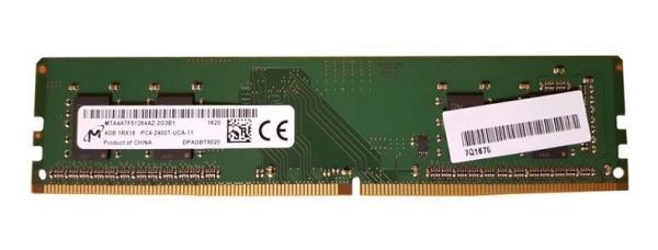 MTA4ATF51264AZ-2G3B1 Micron Technology 4GB DDR4-2400MHz PC4-19200 non-ECC Unbuffered CL17 288-Pin DIMM 1.2V Single Rank Memory Module