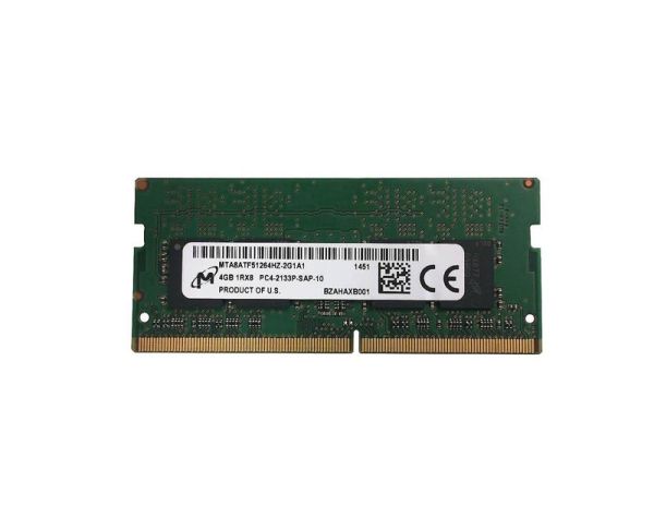 MTA8ATF51264HZ-2G1A1 Micron Technology 4GB DDR4-2133MHz PC4-17000 non-ECC Unbuffered CL15 260-Pin SoDimm 1.2V Single Rank Memory Module