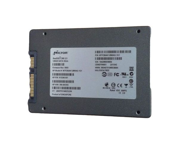 MTFDBAK128MAG Micron Technology RealSSD C300 128GB Multi-Level Cell (MLC) SATA 3Gb/s 2.5-inch Solid State Drive