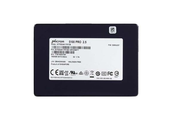 MTFDDAK1T9TCB-1AR1ZABYY Micron 5100 PRO Series 1.92TB Triple-Level Cell SATA 6Gb/s 3D NAND 2.5-Inch Solid State Drive