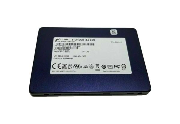 MTFDDAK480TBY-1AR1ZABYY Micron 5100 ECO Series 480GB Triple-Level Cell SATA 6Gb/s 3D NAND 2.5-Inch Solid State Drive