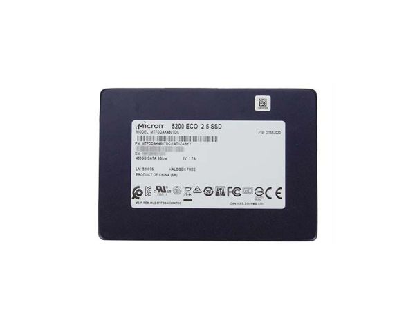 MTFDDAK480TDC Micron 5200 ECO Series 480GB Triple-Level Cell SATA 6Gb/s 3D NAND 2.5-Inch Solid State Drive