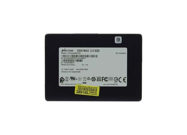 MTFDDAK960TDN-1AT1ZABYY Micron 5200 MAX Series 960GB Triple-Level Cell SATA 6Gb/s NAND Flash 2.5-Inch Enterprise Solid State Drive