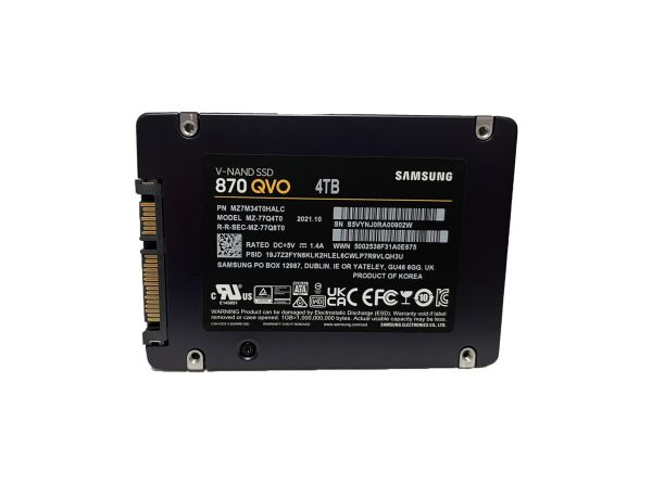 MZ-77Q4T0B/AM Samsung 870 QVO Series 4TB Multi-Level Cell SATA III V-NAND 2.5-inch Solid State Drive