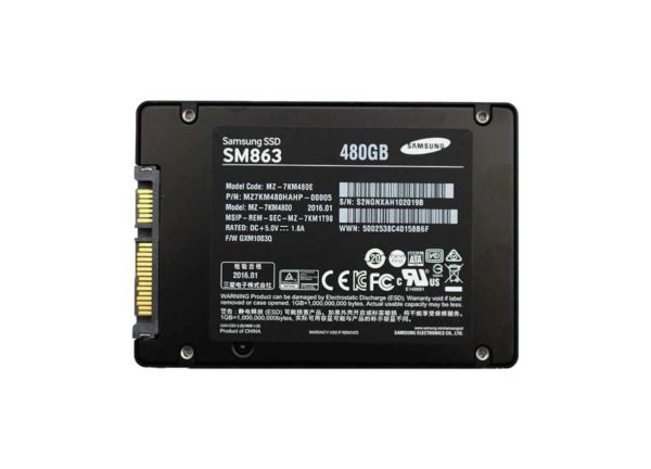 MZ-7KM480E Samsung SM863 480GB SATA 6GB/s 2.5 inch Solid State Drive
