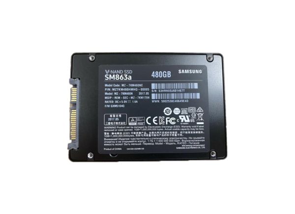 MZ-7KM480N Samsung SM863A 480GB SATA III 2.5-inch Solid State Drive