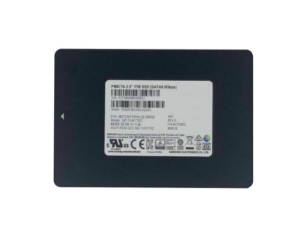 MZ-7LN1T0C Samsung PM871b Series 1TB Triple-Level Cell SATA 6Gb/s 2.5-Inch Solid State Drive