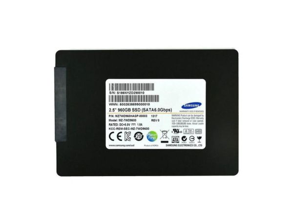 MZ-7WD9600 Samsung SM843T 960GB Multi-Level Cell SATA 6Gb/s 2.5-inch Solid State Drive