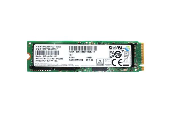MZ-HPV2560 Samsung SM951 Series 256GB Multi-Level Cell M.2 2280 PCI Express 3.0 x4 Solid State Drive