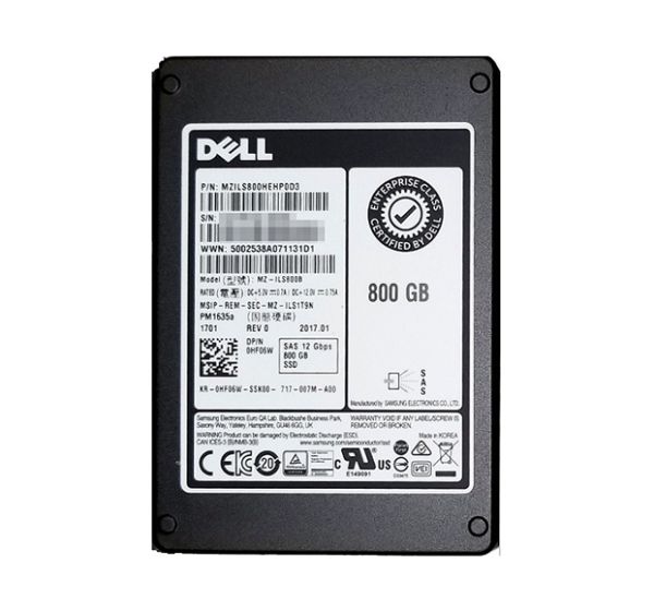 MZ-ILS800B Samsung PM1635a Series 800GB SAS 12Gb/s 2.5-inch Solid State Drive