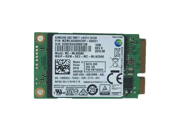 MZ-MLN256D Samsung PM871 256GB mSATA Solid State Drive