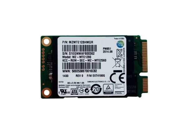 MZ-MTE1280 Samsung PM851 128GB PCI Express mSATA Solid State Drive