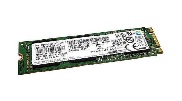 MZ-NTY2560 Samsung CM871a Series 256GB Triple-Level Cell (TLC) SATA 6Gb/s M.2 2280 Solid State Drive