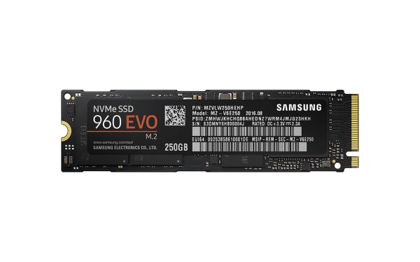 MZ-V6E250 Samsung 960 EVO Series 250GB Triple-Level Cell (TLC) PCI Express 3.0 x4 NVMe M.2 2280 Solid State Drive