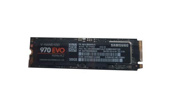 MZ-V7E500E Samsung 970 EVO 500GB NVMe M.2 PCI Express Gen 3.0 x4 512MB Cache Solid State Drive