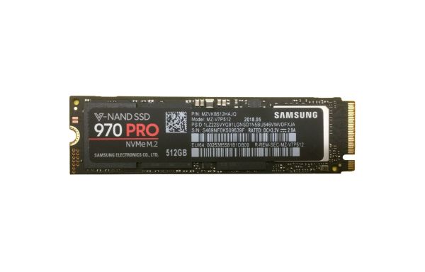 MZ-V7P512 Samsung 970 PRO 512GB 3D Multi-Level Cell (MLC) 512MB Cache PCI Express 3.0 x4 NVMe M.2 2280 Solid State Drive