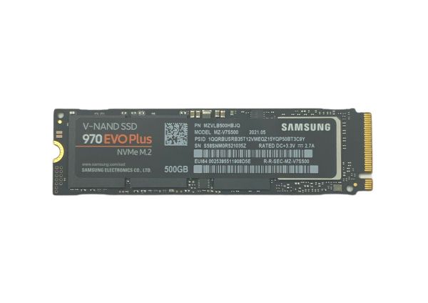MZ-V7S500B Samsung 970 EVO Plus 500GB Triple-Level-Cell PCI-Express 3.0 x4 NVMe M.2 2280 Solid State Drive