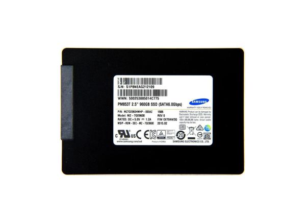 MZ7GE960HMHP-000AZ Samsung PM853T 960GB SATA 6Gb/s 2.5-inch MLC Enterprise Solid State Drive