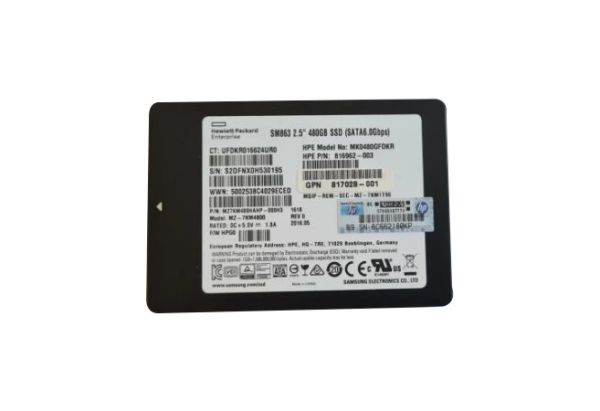 MZ7KM480HAHP Samsung SM863 480GB SATA 6GB/s 2.5 inch Solid State Drive