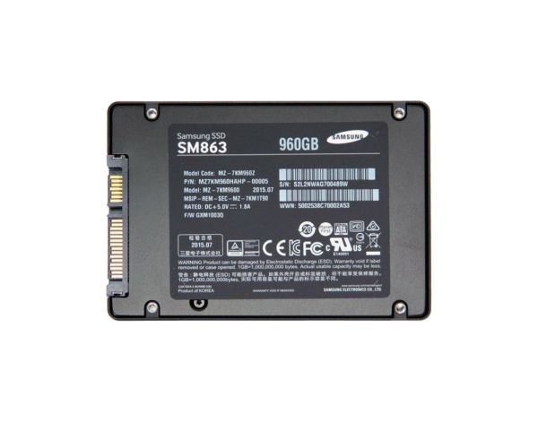 MZ7KM960HAHP Samsung SM863 960GB SATA 6GB/s 2.5-inch Solid State Drive