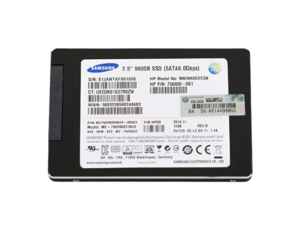 MZ7KM960HMJP-000H3 Samsung SM863a Series 960GB Multi-Level Cell SATA 6Gb/s 2.5-inch Solid State Drive