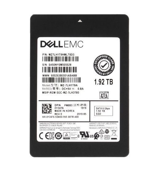 MZ7LH1T9HMLT0D3 Dell 1.92TB SATA 6Gb/s 2.5-Inch Solid State Drive