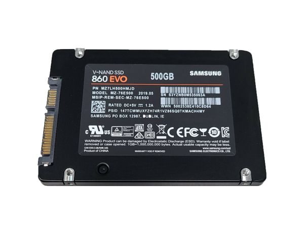 MZ7LH500HMJD Samsung 860 EVO Series 500GB Multi-Level Cell SATA 6Gb/s 2.5-Inch Solid State Drive