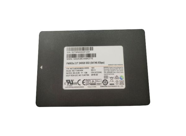 MZ7LM240HMHQ-00005 Samsung Enterprise 240GB SATA 6Gb/s 2.5-inch Solid State Drive