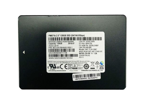 MZ7LN128HAHQ-000L1 Samsung 128GB SATA 6Gb/s 2.5-Inch Solid State Drive