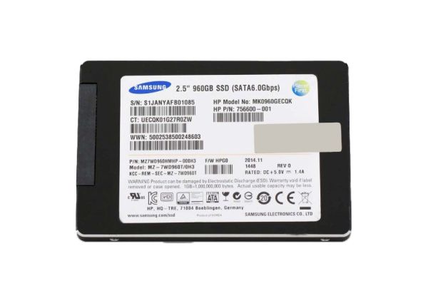 MZ7WD960HMHP-000H3 Samsung Enterprise 960GB SATA 6Gb/s 2.5-inch SFF Solid State Drive