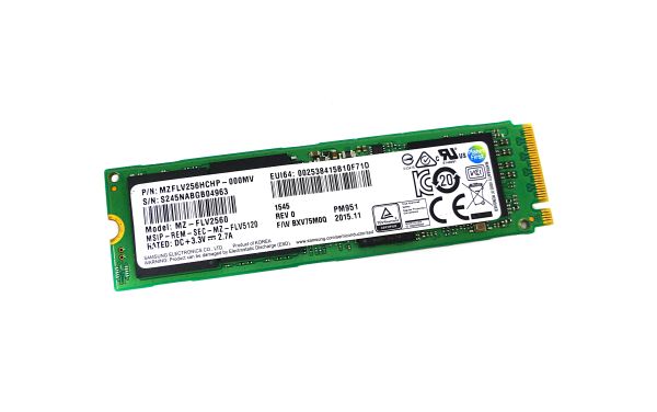 MZFLV256HCHP-000MV Samsung PM951 256GB M.2 PCI-Express X4 NVME Solid State Drive