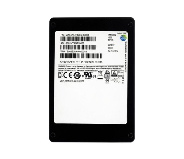 MZILS15THMLS-00003 Samsung PM1633a 15.36TB Triple-Level Cell SAS 12Gb/s 2.5-inch Enterprise Solid State Drive