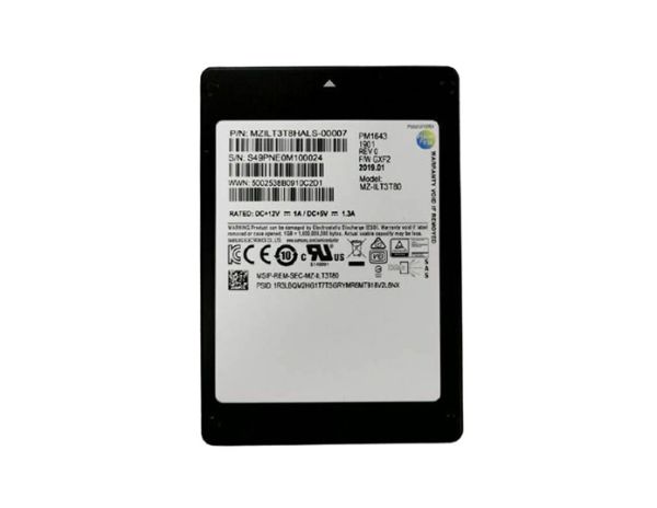 MZILT3T8HALS-00007 Samsung PM1643 Series 3.84TB Triple-Level Cell SAS 12Gb/s 2.5-inch Solid State Drive