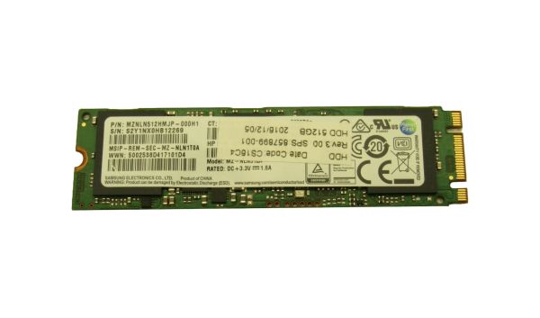 MZNLN512HMJP-000H1 Samsung PM871a 512GB M.2 SATA-3 Solid State Drive