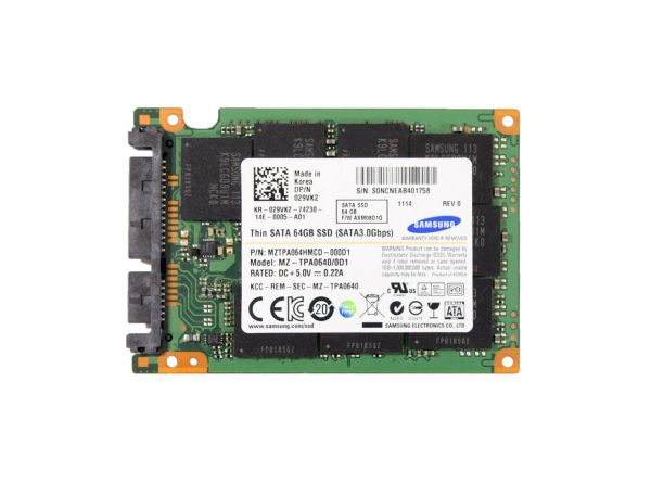 MZTPA064HMCD-000D1 Samsung 64GB mSATA Thin 1.8-inch Solid State Drive