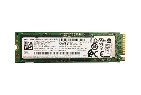 MZVLB256HAHQ-000D1 Samsung PM981 Series 256GB Triple-Level Cell PCI Express NVMe 3.0 x4 M.2 2280 Solid State Drive