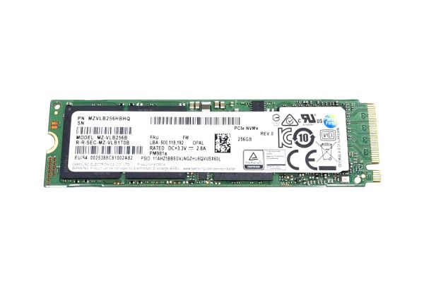 MZVLB256HBHQ Samsung PM981A Series 256GB Triple-Level Cell PCI Express NVMe 3.0 x4 M.2 2280 Solid State Drive