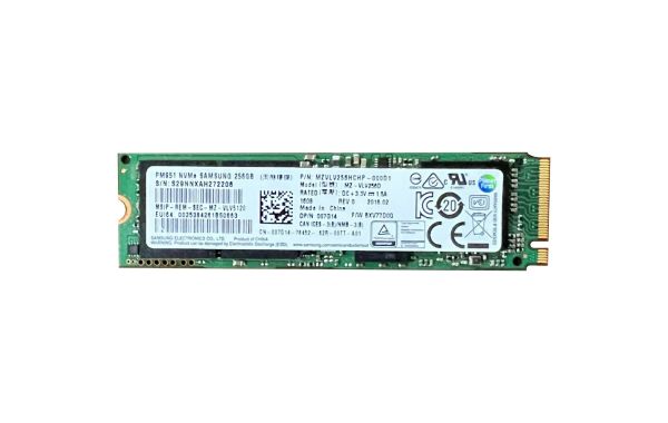 MZVLV256HCHP-000D1 Samsung PM951 256GB M.2 2280 NGFF PCI-Express Gen3 X4 NVME Solid State Drive
