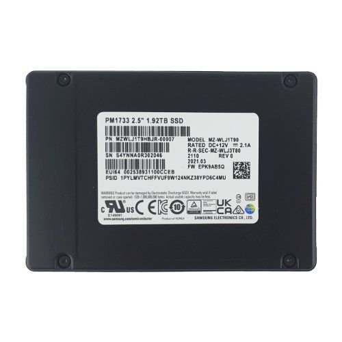MZWLJ1T9HBJR-00007 Samsung PM1733 Series 1.92TB Triple-Level Cell PCI Express 4.0 x4 NvMe U.2 2.5-inch Solid State Drive